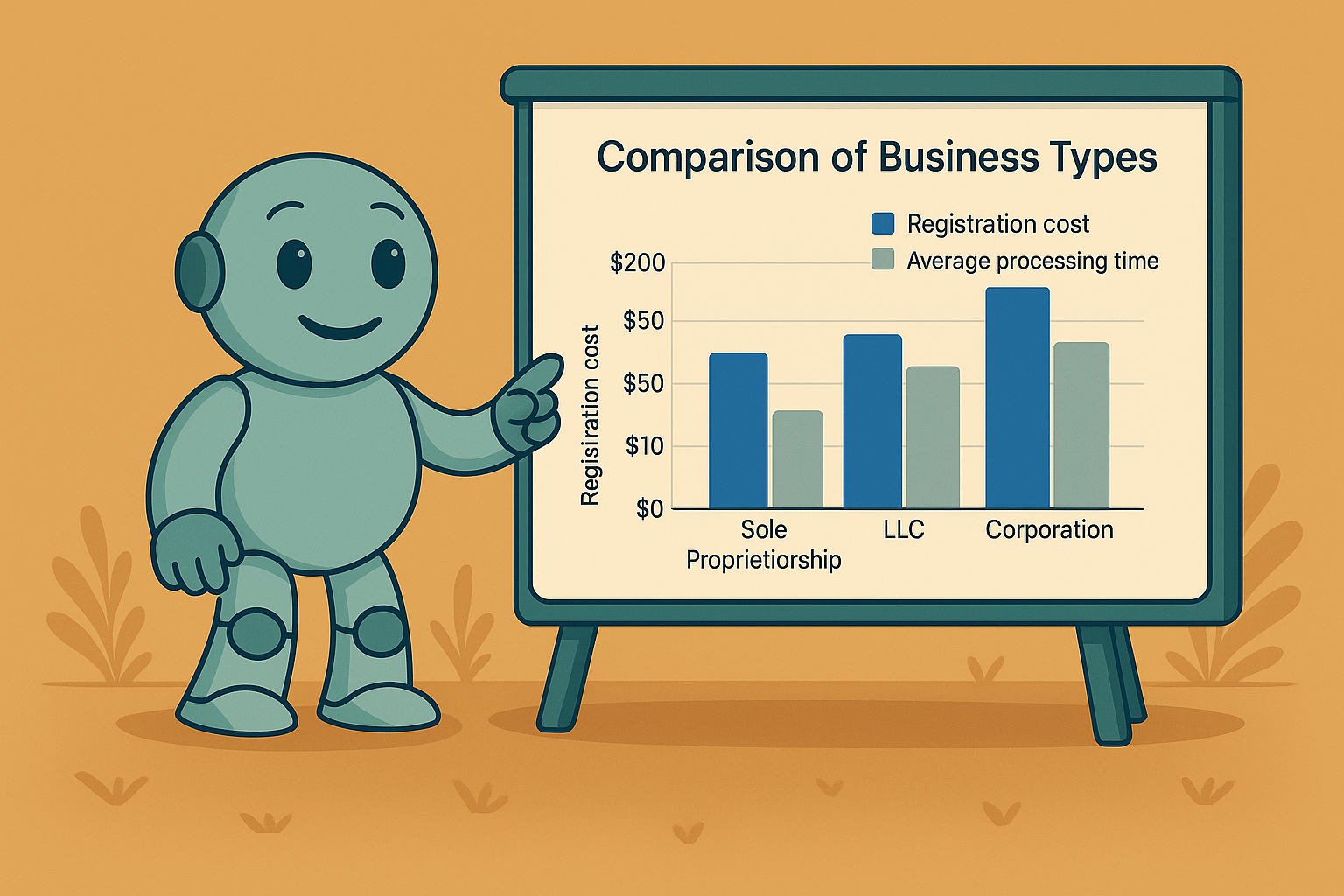 Geschäftsformen im Vergleich: Namero erklärt Kosten und Dauer Comparing Business Types: Namero Explains Costs and Processing Times