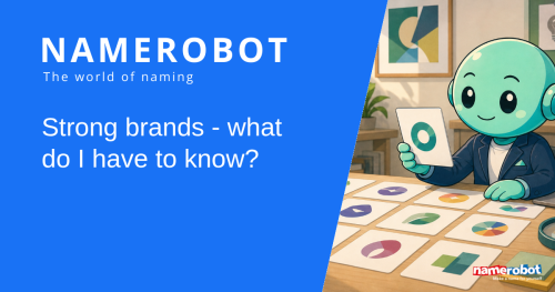 Social sharing image for the NameRobot article about strong brands and trademark-aware naming with Namero.