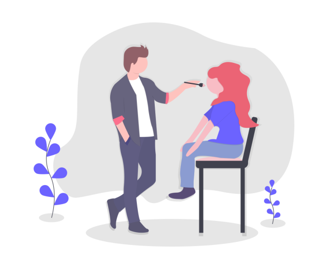 Firmennamen für Kosmetikunternehmen finden undraw makeup artist rxn8