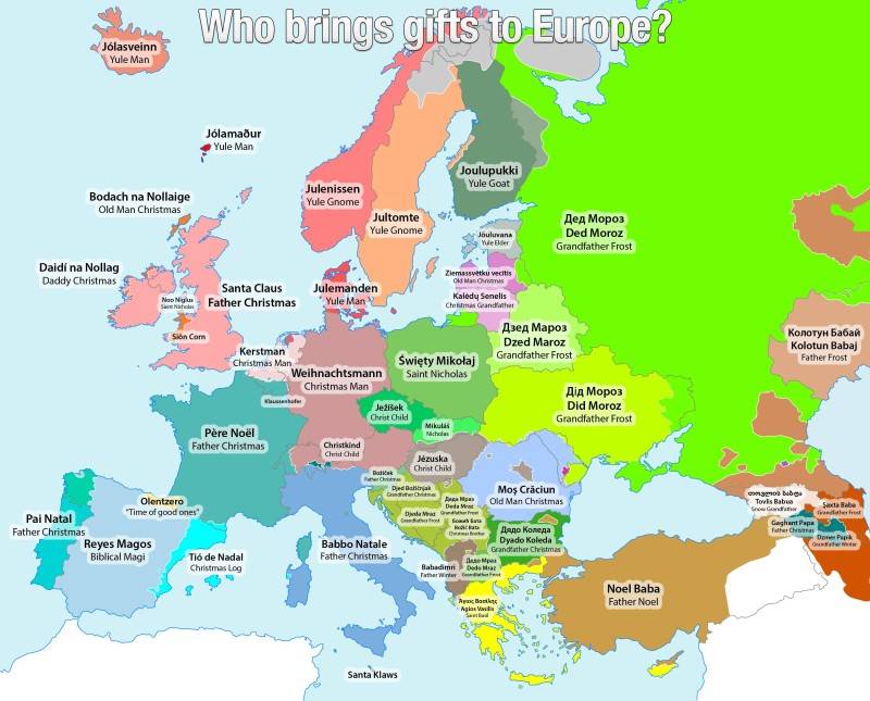 Wer bringt Geschenke nach Europa?