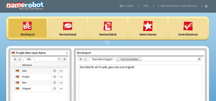 Wortimport übernimmt nur Substantive, Adjektive und Verben Wortimport übernimmt nur Substantive, Adjektive und Verben
