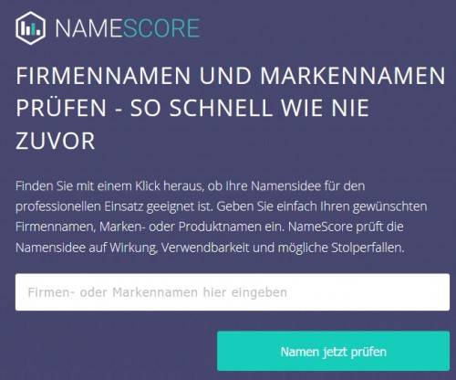 NameScore - Firmennamen prüfen