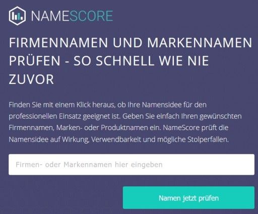NameScore - Firmennamen prüfen