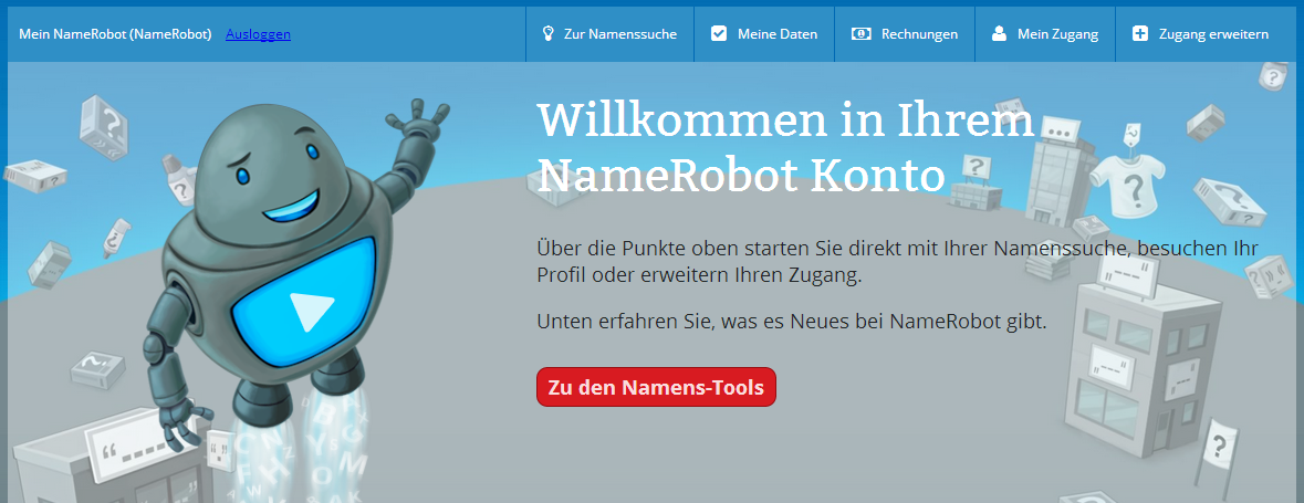 Zu den NameRobot-Tools Zu den NameRobot-Tools