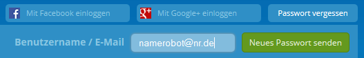 Neues Passwort anfordern Neues Passwort anfordern